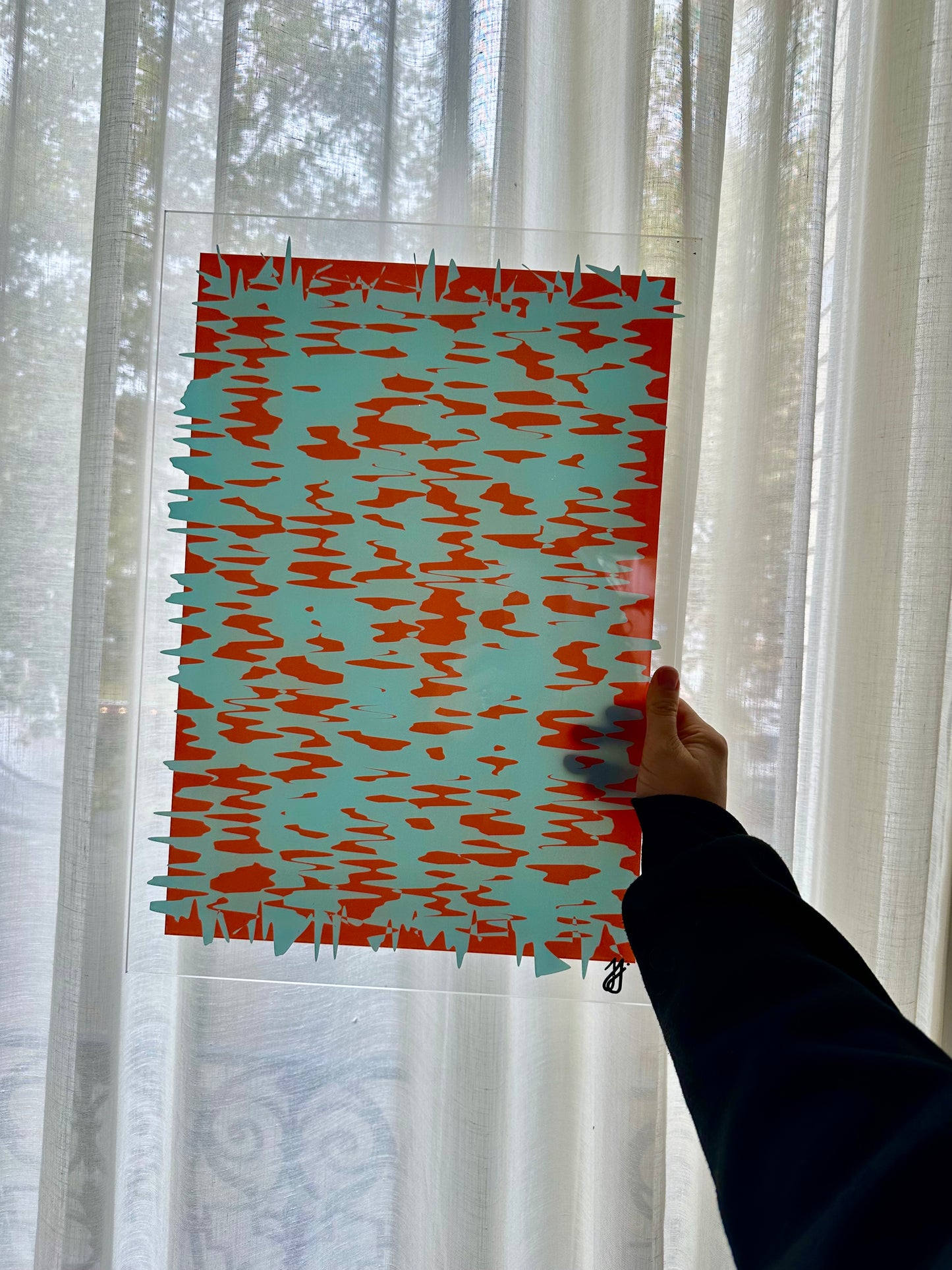 Stare at me forever π - Silkscreen on plexiglass