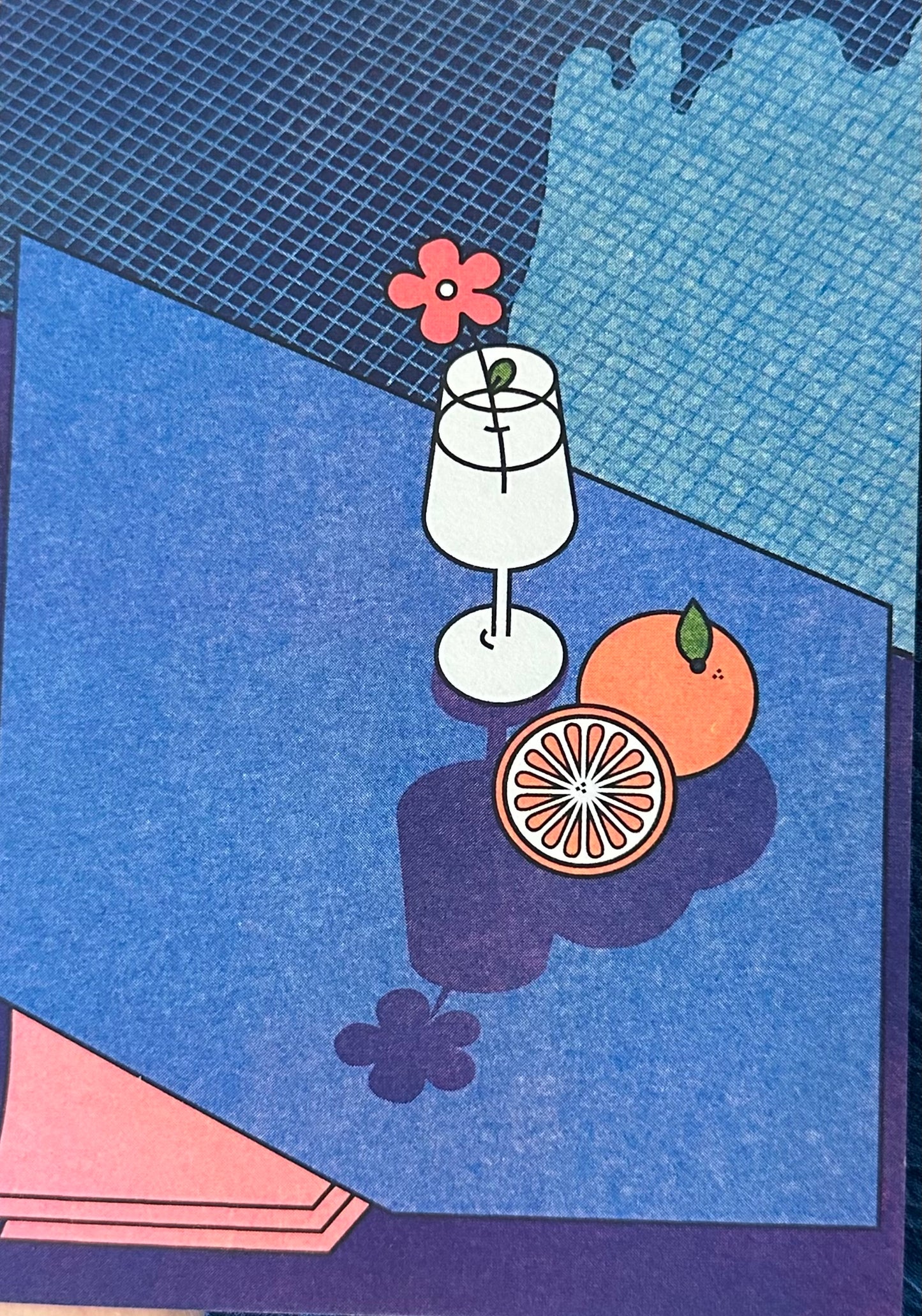 Glimpse of Nice 🍊🥂 Riso print